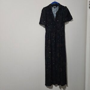 Disturbia Womens Phoenix Dragon Wrap Midaxi Shirt Dress US Size 4